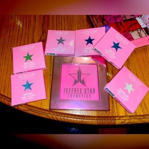 Jeffree Star exclusive magnetic palette, 6 magnetic eyeshadows, velvet lip!!
